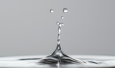 Poster - A captivating water drop collision creates a dynamic and visually striking moment in time.