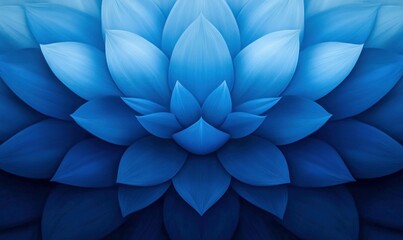 Poster - Intricate blue flower pattern in a close-up shot showcases delicate petals and abstract beauty.