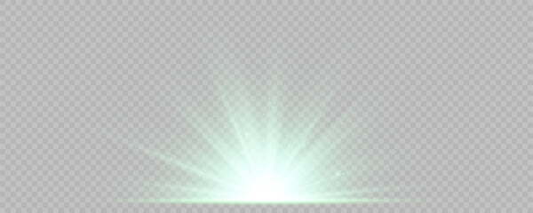 Wall Mural - Radiant light burst forms celestial flash of brilliance. White flare glows with shimmering halo on glassy space. Star spark explodes softly in high-impact shine effect. Magic dust twinkles