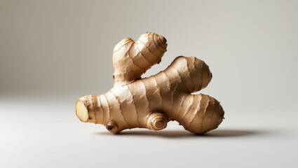 Poster - Herbal medical theme with fresh ginger set on a white background