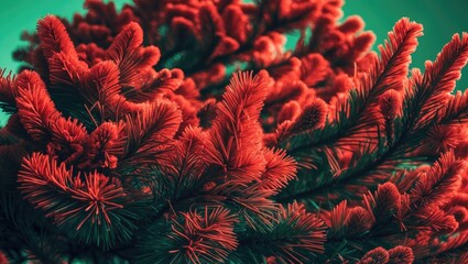 Aufkleber - Fluffy fir tree sprig. Wallpaper theme.