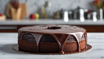 Poster - Picture featuring a chocolate cake