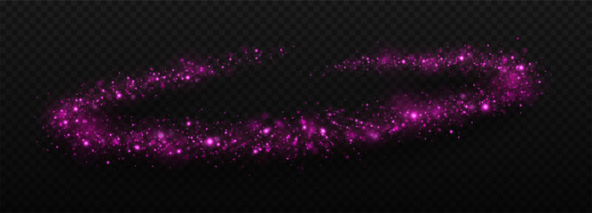 Wall Mural - glowing motion flow of dust. luxury shining ring of particles. sparkling dust particles.