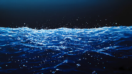 Wall Mural - ethereal cosmic gradient of deep blues fading into a starlit black void evoking a sense of and wonde