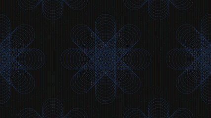 Fototapete - Abstract Flower Electronic Speed Lines on Blue Technology Background,comic and Motion concept design,vector.