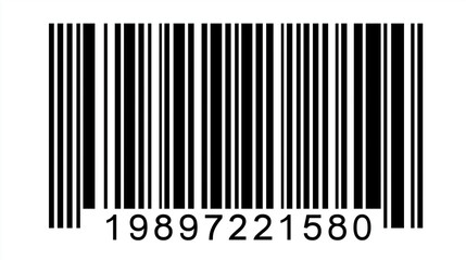 Barcode 19897221580: A Vector Illustration