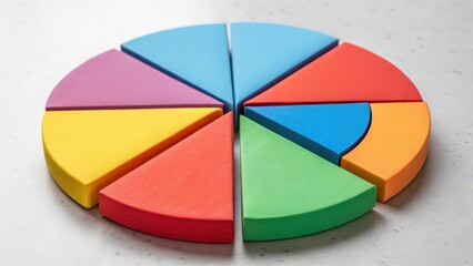 Poster - A pie chart illustrating business income distribution with a central crack effect.