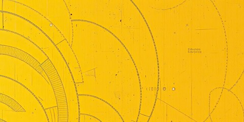Poster - Abstract Yellow Background with Curving Lines and Texture