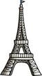 © balabolka - Cartoon funny Eiffel Tower Illustration