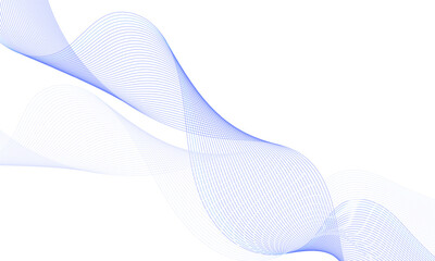 Aufkleber - Abstract futuristic technology background with isolated blue and grey wavy lines. Modern wave stripes.