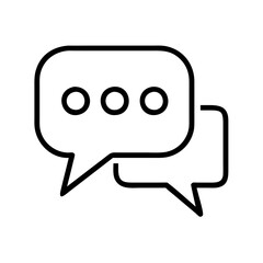Poster - Chat bubble vector icon, communication speech bubble, message and conversation icon