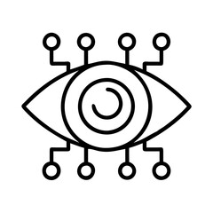 Poster - Cyber eye technology vision ai artificial intelligence futuristic concept art