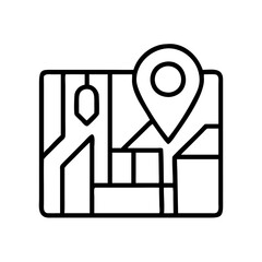 Poster - Map location pin icon vector illustration for gps navigation travel destination