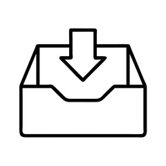 Poster - Download icon vector illustration, data storage and file transfer concept design