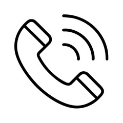 Poster - Phone call icon vector illustration of ringing telephone receiver communication