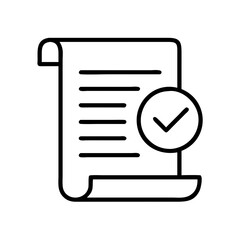 Aufkleber - Approved document checklist icon for task management and project planning vector