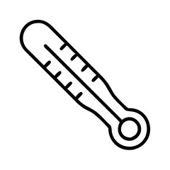 Poster - Medical thermometer icon for fever checkup and healthcare temperature measurement