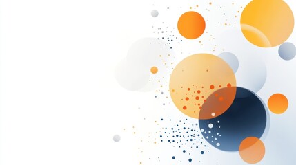 Leinwandbilder - Abstract orange blue circles background design