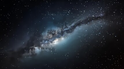 Wall Mural - the milky way galaxy, complete with stars and space, is set against a universe background in thailan