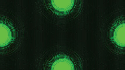 Fototapete - Virus Wave on Dark green Technology Background,comic and Motion concept design,vector.
