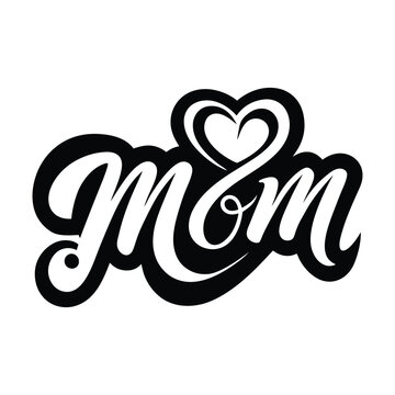 typography design of mom