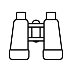 Poster - binoculars outline vector, optical instrument for viewing distant objects icon