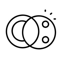 Poster - Overlapping circles diagram venn illustration concept graphic design element art