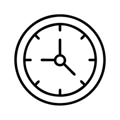 Poster - Clock time icon vector illustration showing hours minutes and seconds isolated