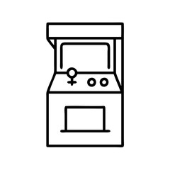 Fototapete - Retro arcade game machine vector illustration for entertainment and nostalgia design