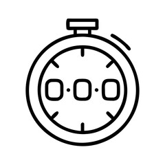 Poster - stopwatch timer icon vector illustration for sports and timekeeping applications