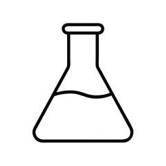 Poster - chemistry flask icon vector illustration for science lab equipment and experiment