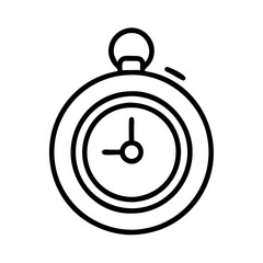 Poster - Stopwatch timer icon vector illustration for sports time measurement and tracking