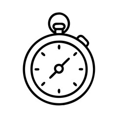Poster - stopwatch icon vector illustration, time measurement tool, chronometer for sports