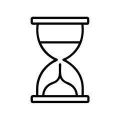 Poster - Hourglass sand timer vector icon illustration time management deadline countdown design