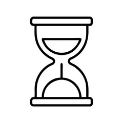 Poster - hourglass sand timer countdown time management deadline progress icon vector image