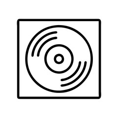 Poster - Vinyl record vector icon illustration for music lovers and dj entertainment design