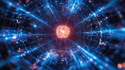 Quantum System Glowing with Holographic Binary Circles