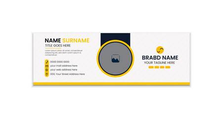 Wall Mural - email signature design or email footer and personal social media cover template