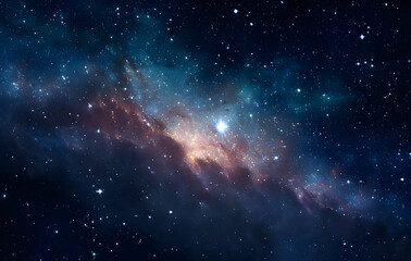 Wall Mural - deep space shining stars in night sky, constellation star field, galaxy