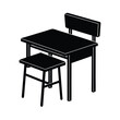 © Shahin reza - Classroom Desk for Kindergarten Learning on White Background