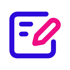 Poster - Registration Icon with Pen and Paper in Modern Style  