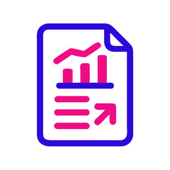 Poster - Performance Report Icon with Graphs and Arrows in Vibrant Colors  