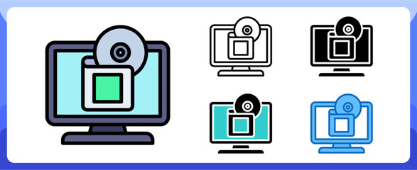 Software, Hybrid Work Multi Style Design Vector Concept