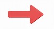 © ManuStockStudio - Red 3D arrow icon sign points right, a business concept symbol