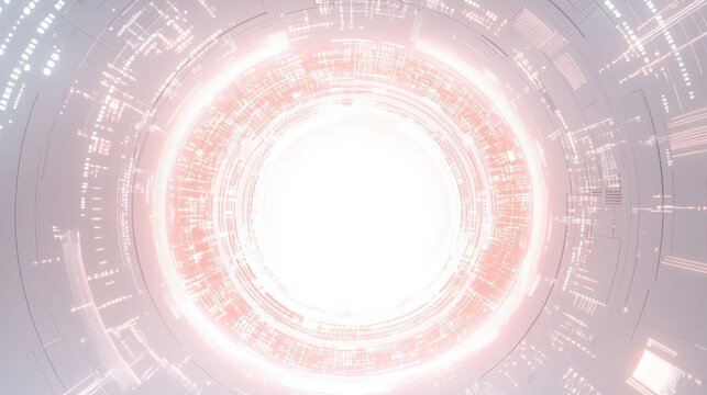 Modern white background with neon circuits leaves plenty of room for text and custom mockups wallpaper AI generated image