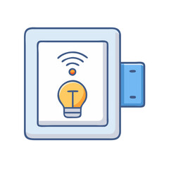 Poster - Smart light bulb wifi adapter home automation iot technology wireless control system device innovation 100