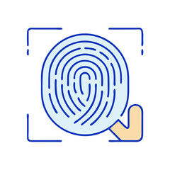 Poster - Fingerprint scan biometric security authentication access control identification system technology 100 char