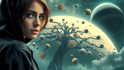 Wall Mural - The Tree Beyond the Stars