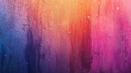 Poster - Abstract colorful textured background with gradient hues of blue, purple, orange, and pink.