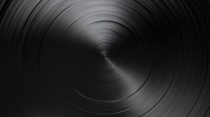Poster - Abstract dark metallic concentric circles background texture.